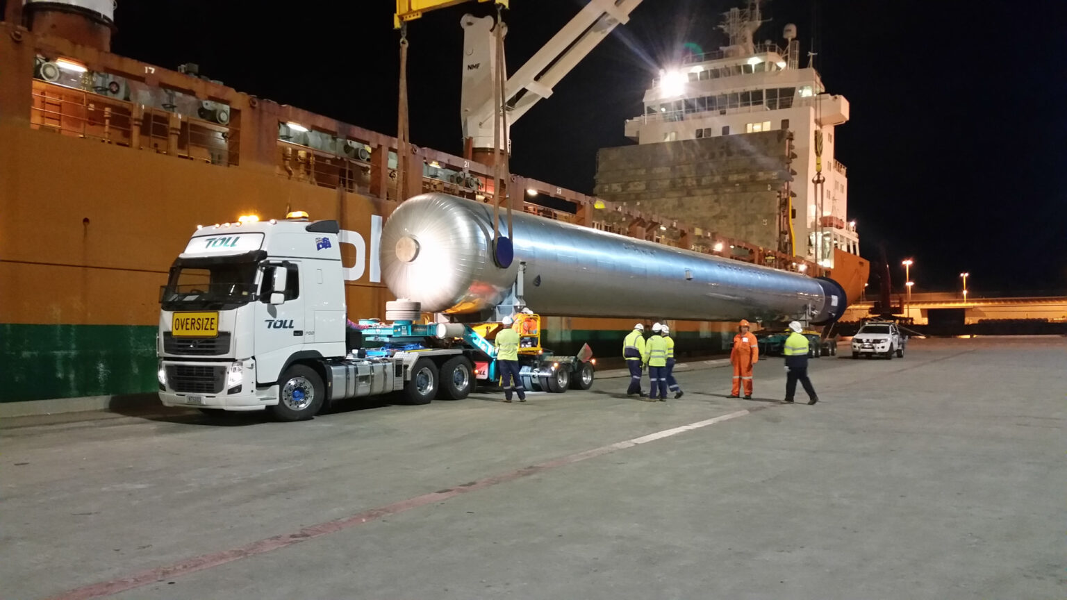 Night-time industrial transport operations