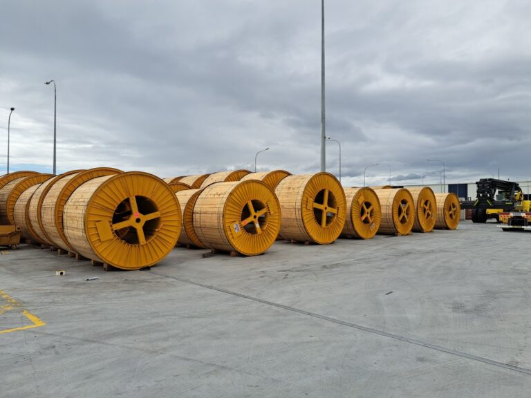 Solar farm logistics: Panel crate unloading