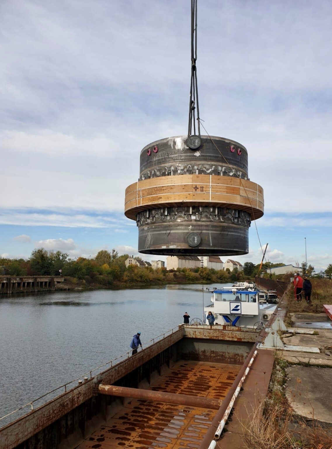 Transport of large cement kiln components